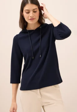 Hoodie shirt en structure côtelée