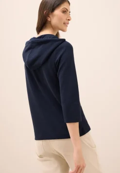 Hoodie shirt en structure côtelée