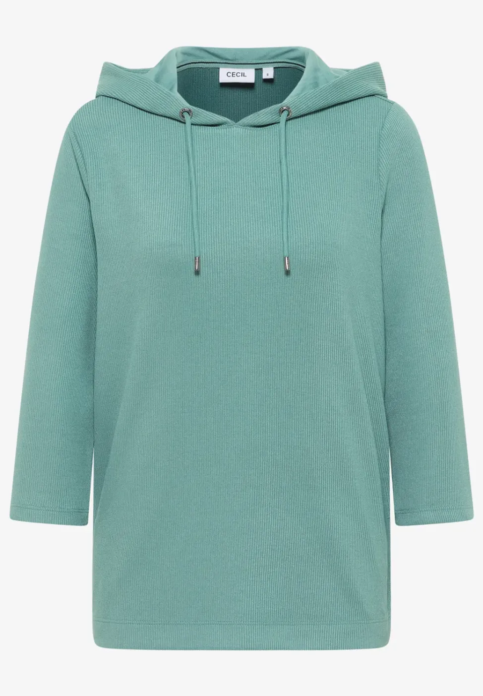 Hoodie shirt en structure côtelée