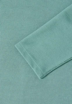 Hoodie shirt en structure côtelée