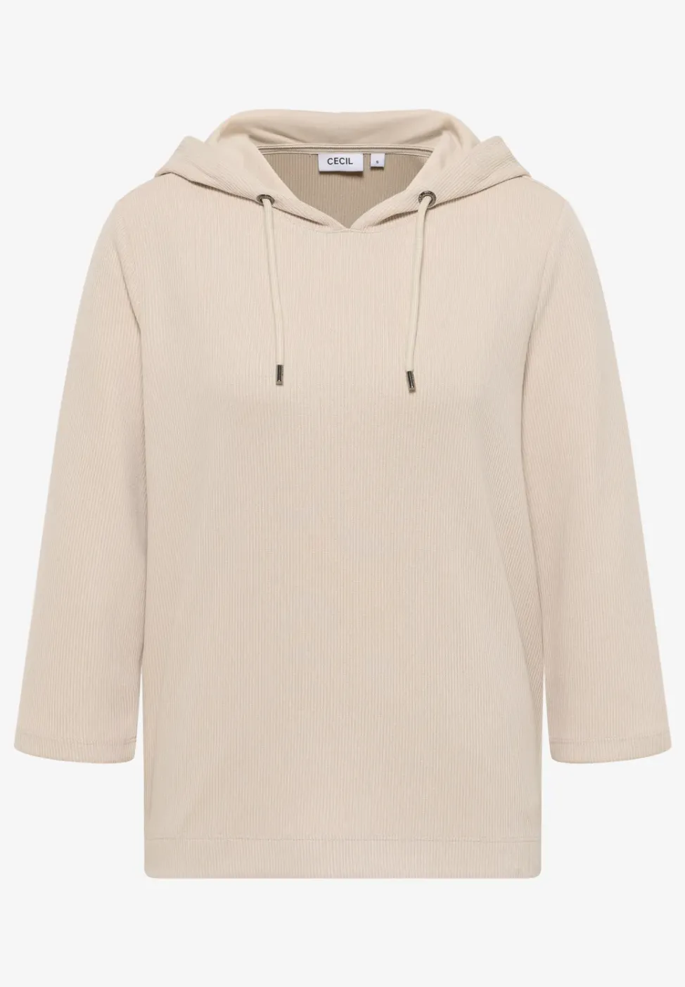 Hoodie shirt en structure côtelée