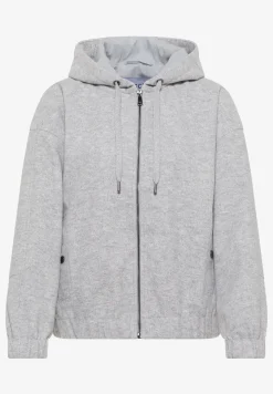 Hoodie Blouson en aspect laine