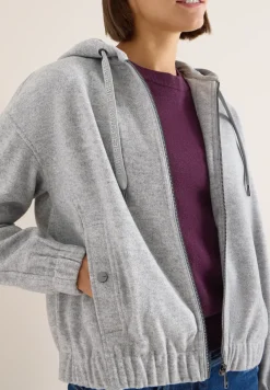 Hoodie Blouson en aspect laine