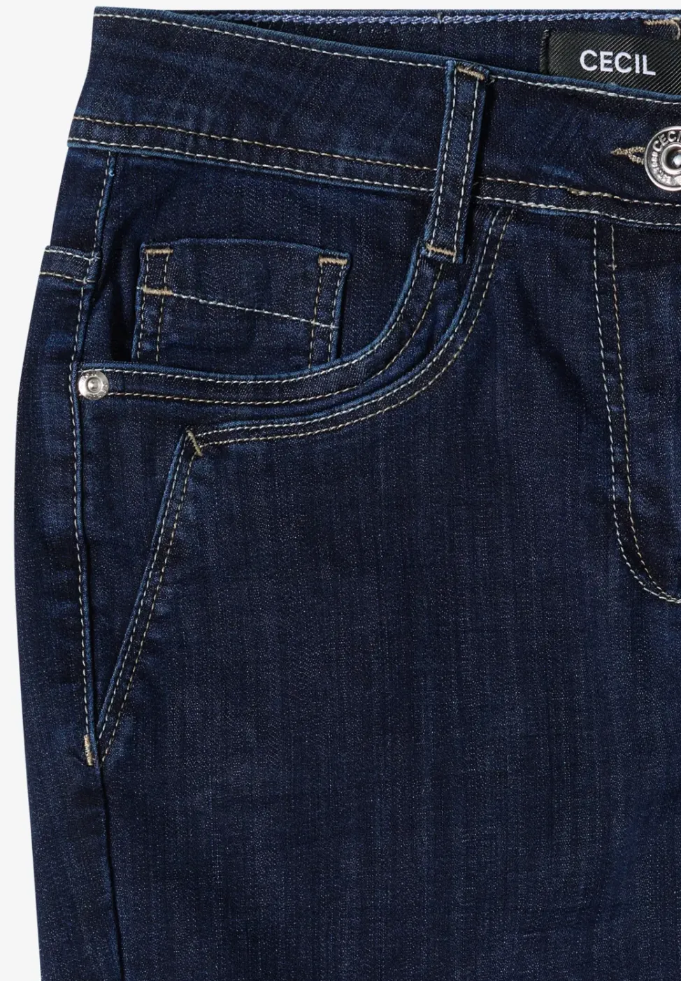 Jean droit taille mi-haute coupe casual