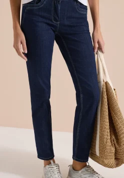 Jean droit taille mi-haute coupe casual
