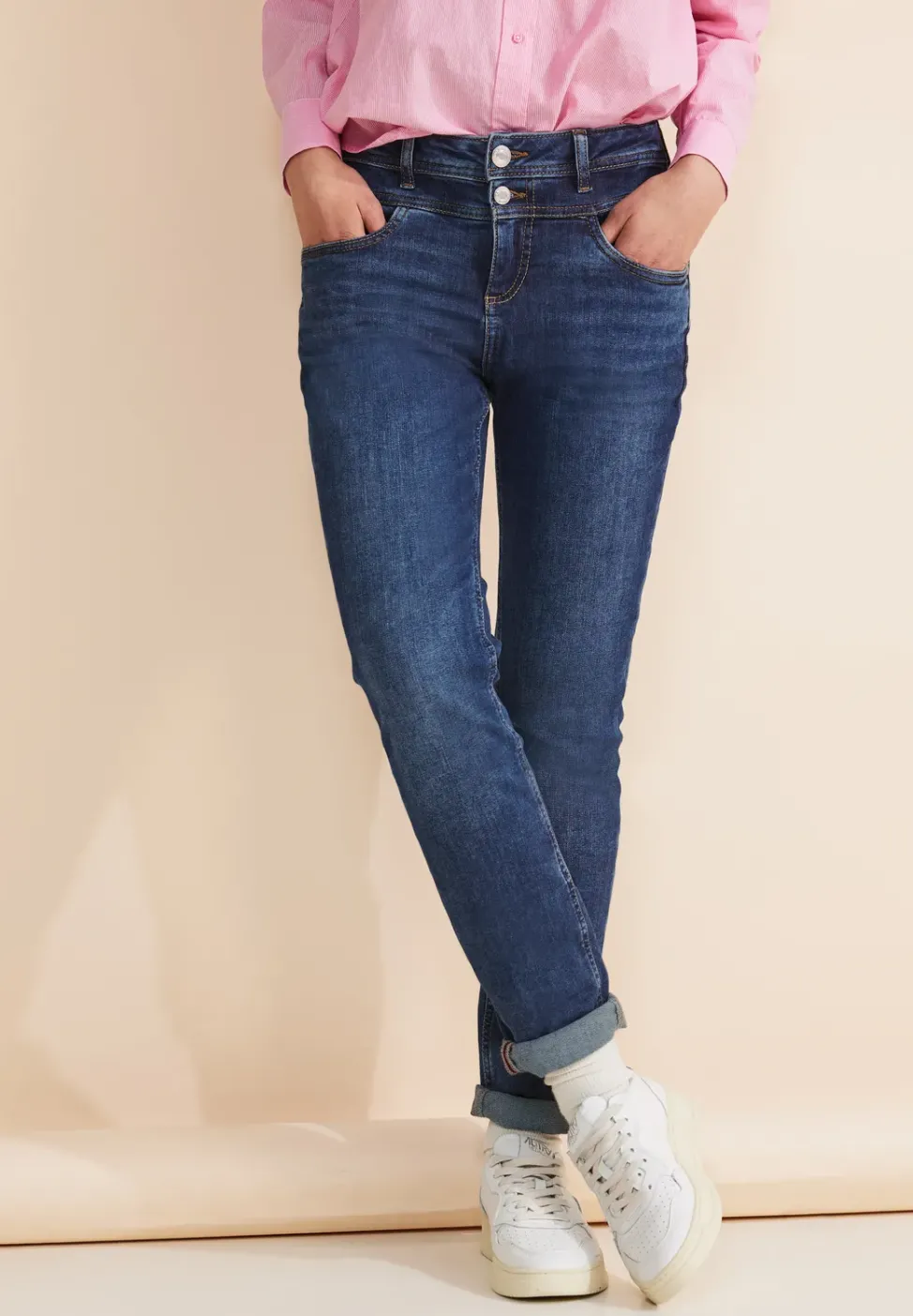 Jean indigo coupe classique