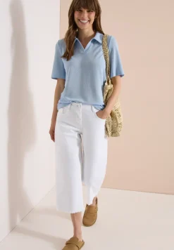 Jean 3/4 à jambes larges, coupe loose
