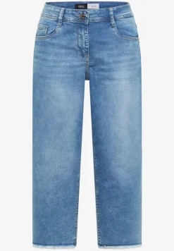 Jean 3/4 à jambes larges, coupe loose