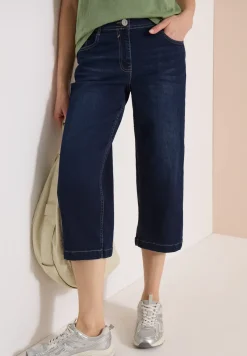 Jean 3/4 à jambes larges, coupe loose
