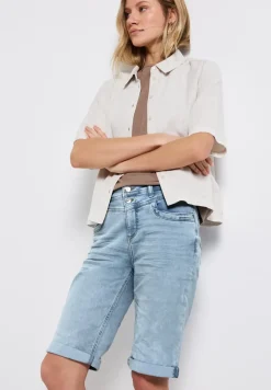 Jeans bermuda bleaché