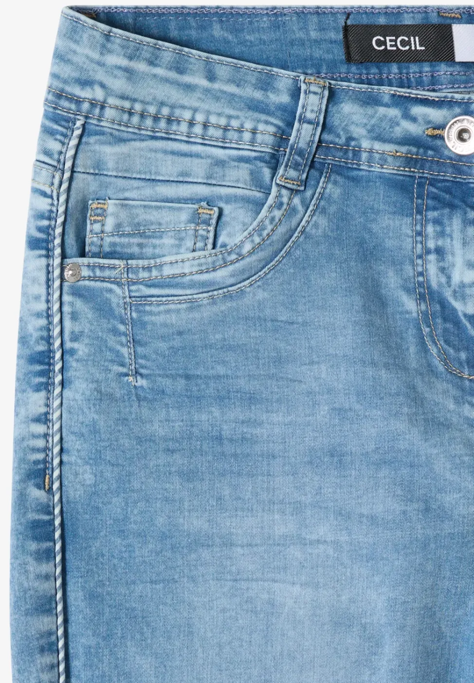Jeans High Waist Straight Leg en Slim Fit