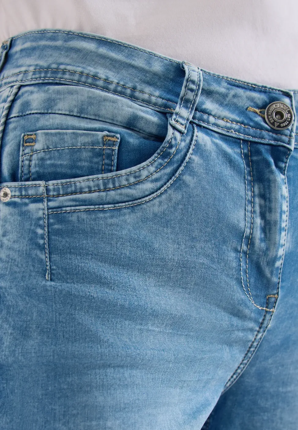 Jeans High Waist Straight Leg en Slim Fit