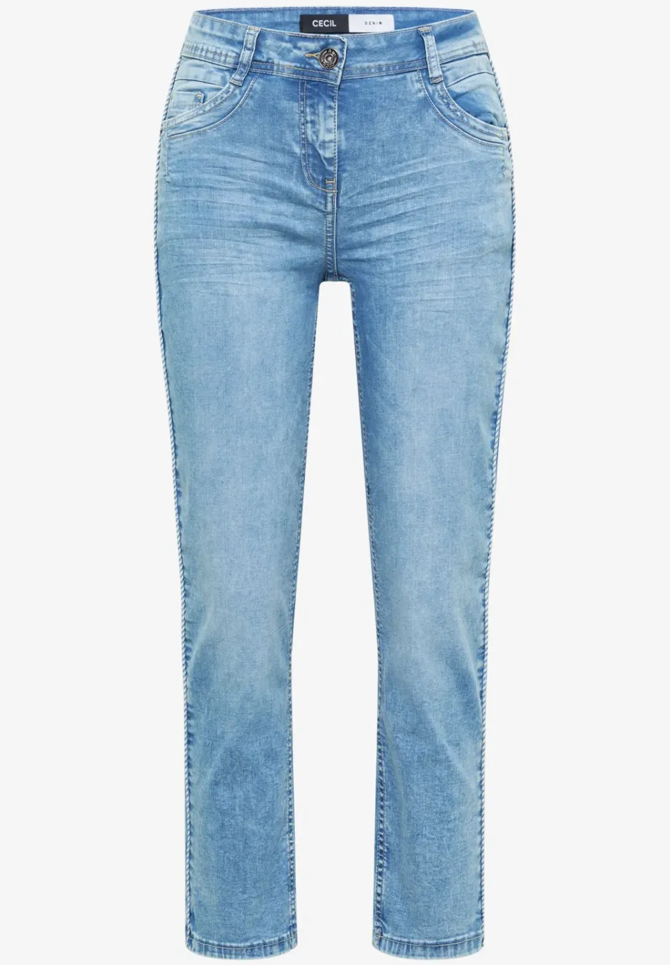 Jeans High Waist Straight Leg en Slim Fit