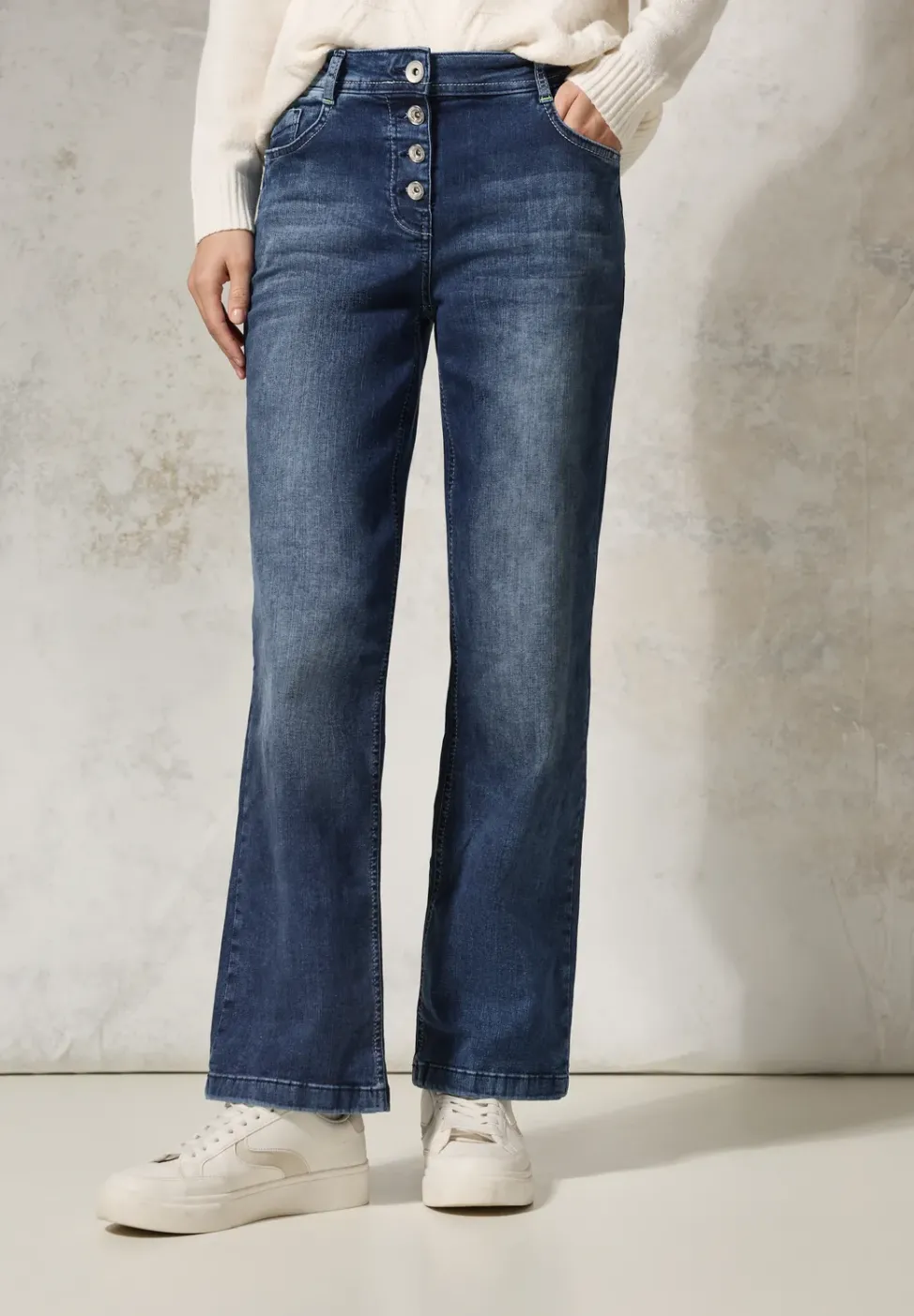 Jeans à jambes larges