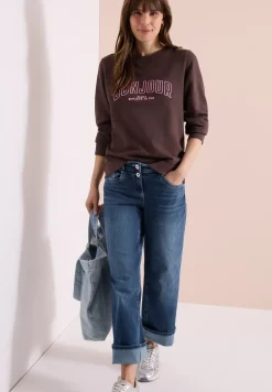 Jeans jambes larges à taille haute et coupe slim