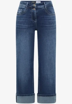Jeans jambes larges à taille haute et coupe slim