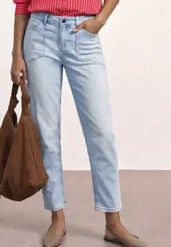 Jeans Mid Waist au look chino