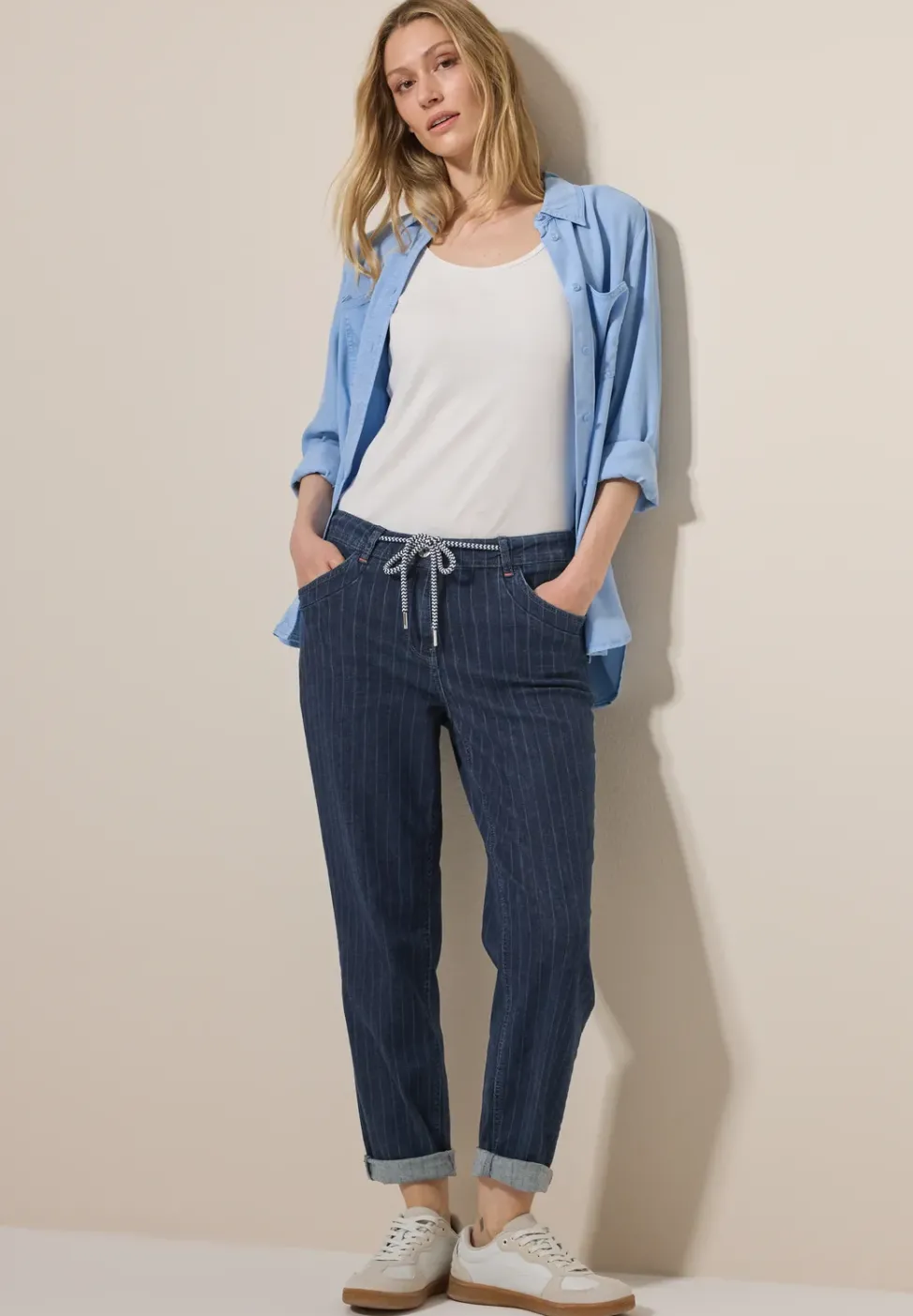 Jeans à rayures