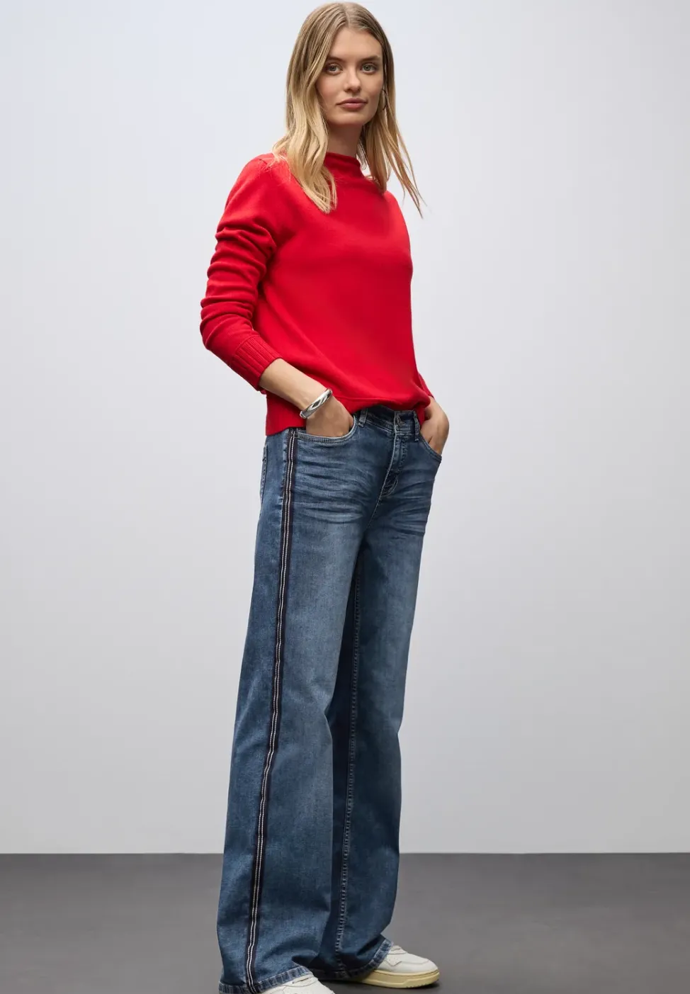 Jeans à rayures gallon