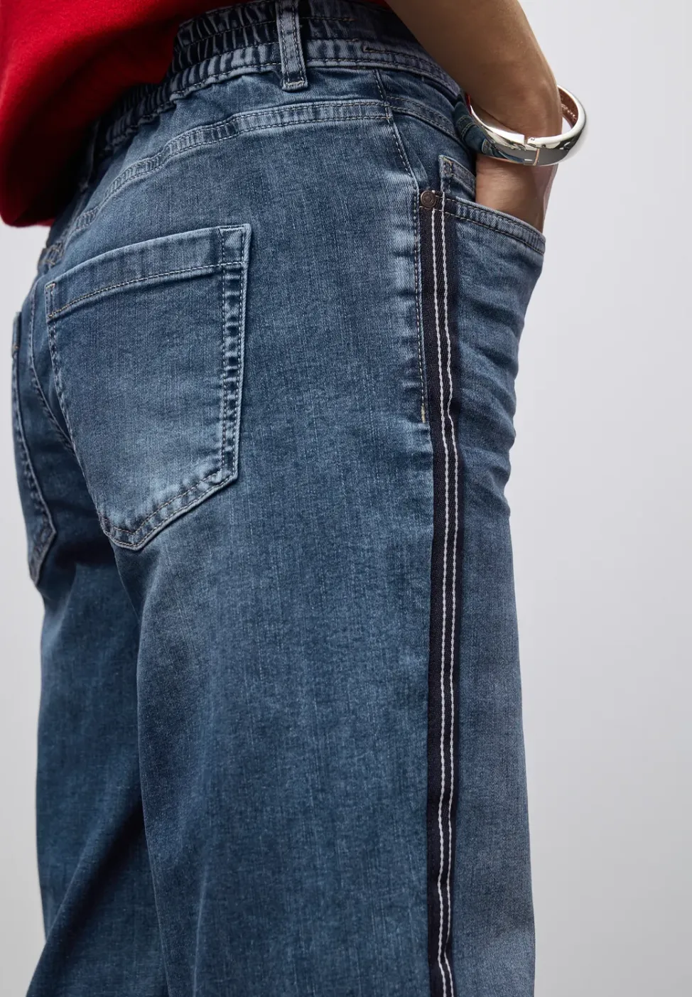 Jeans à rayures gallon