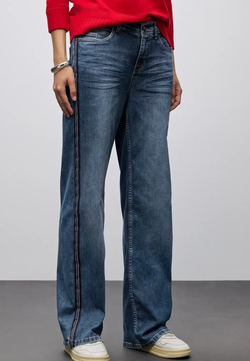 Jeans à rayures gallon
