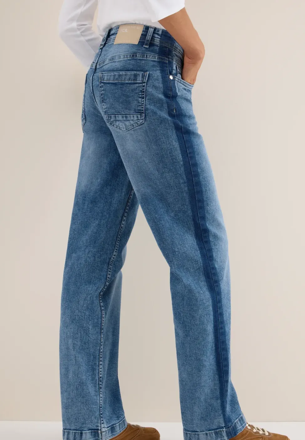 Jeans à rayures gallon