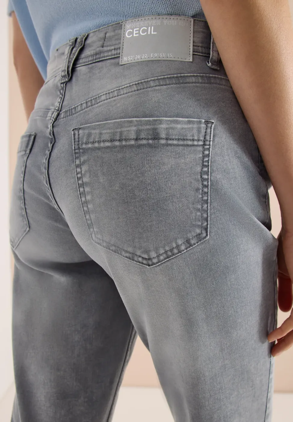 Jeans 3/4 Slim Leg en Casual Fit