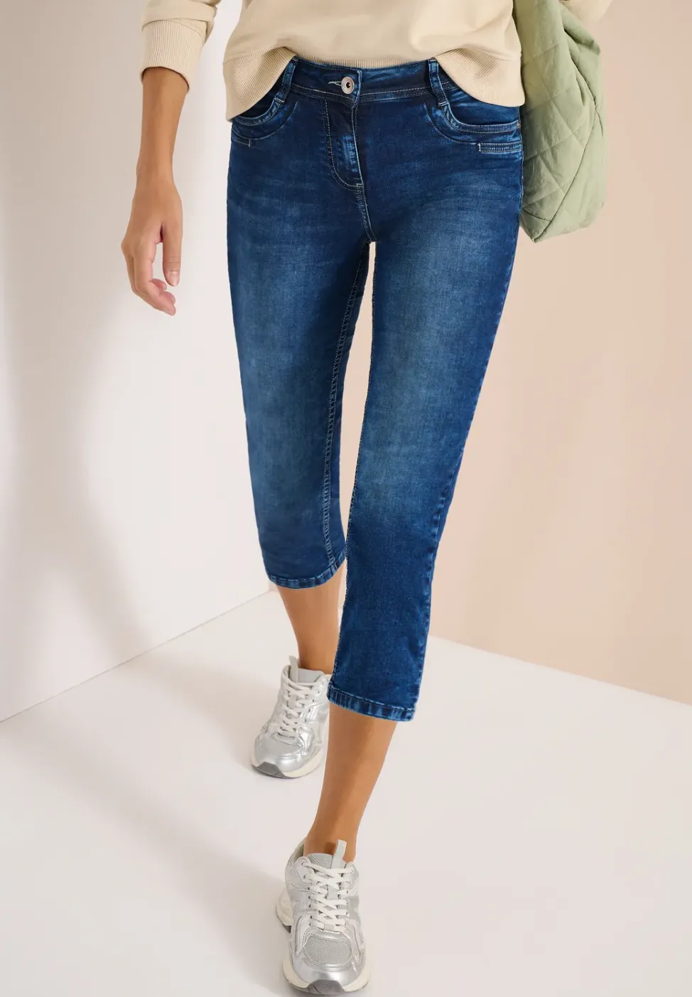 Jeans 3/4 Slim Leg en Casual Fit