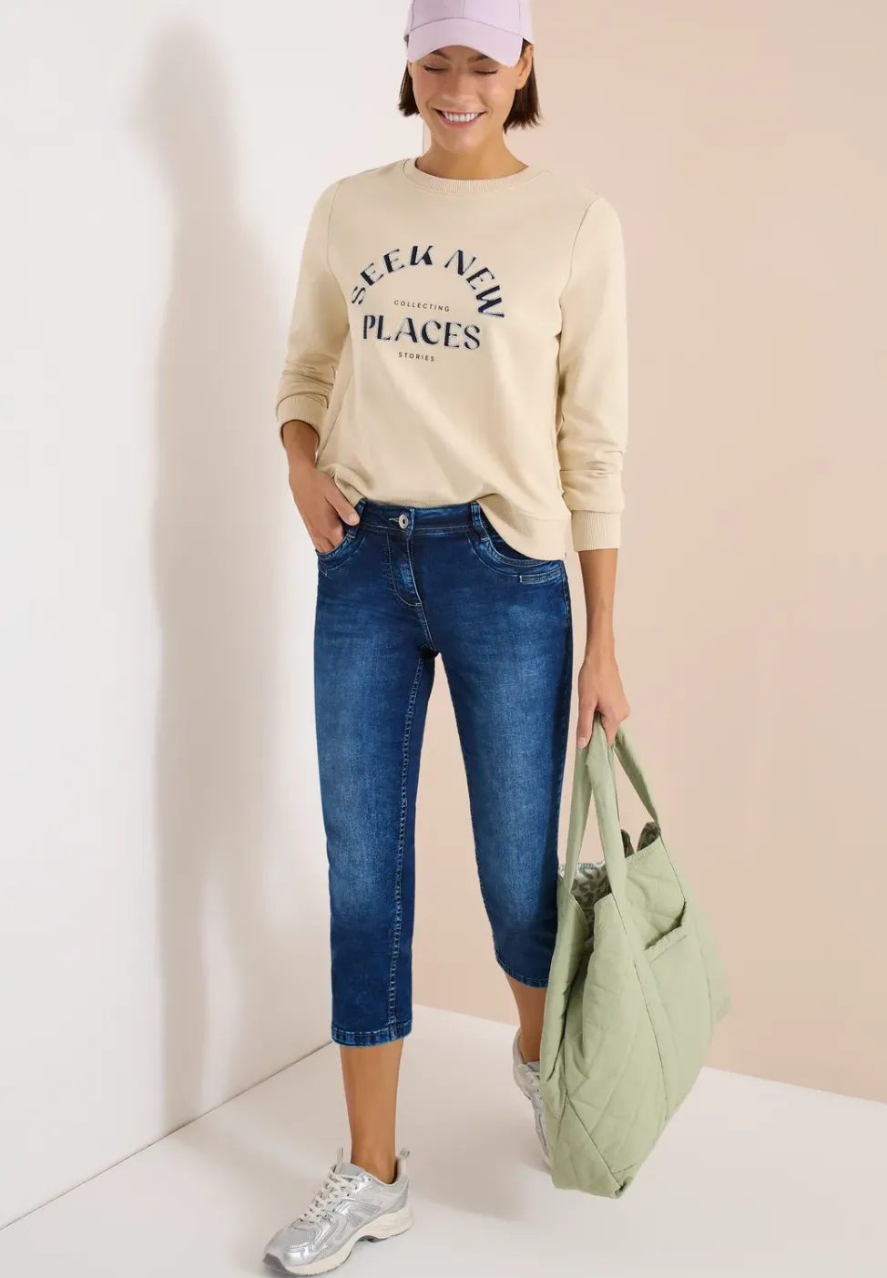 Jeans 3/4 Slim Leg en Casual Fit