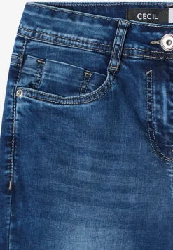 Jeans slim legs à taille haute et coupe ajustée