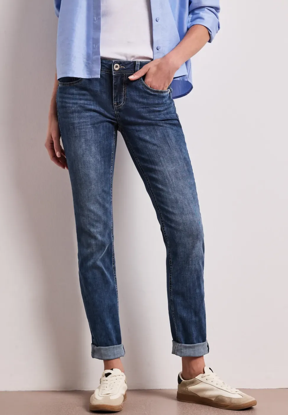 Jeans Slim taille basse en Casual Fit