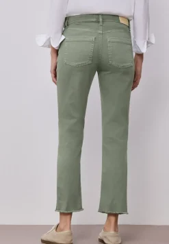 Jeans Straight Legs avec ourlet frangé