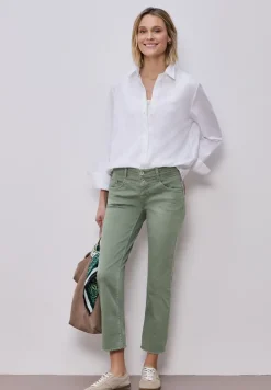 Jeans Straight Legs avec ourlet frangé