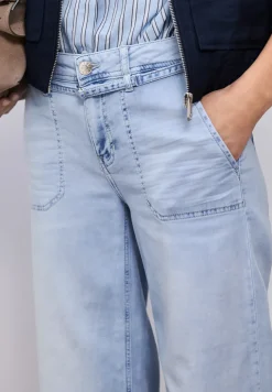 Jeans Wide Legs à l'aspect bleached