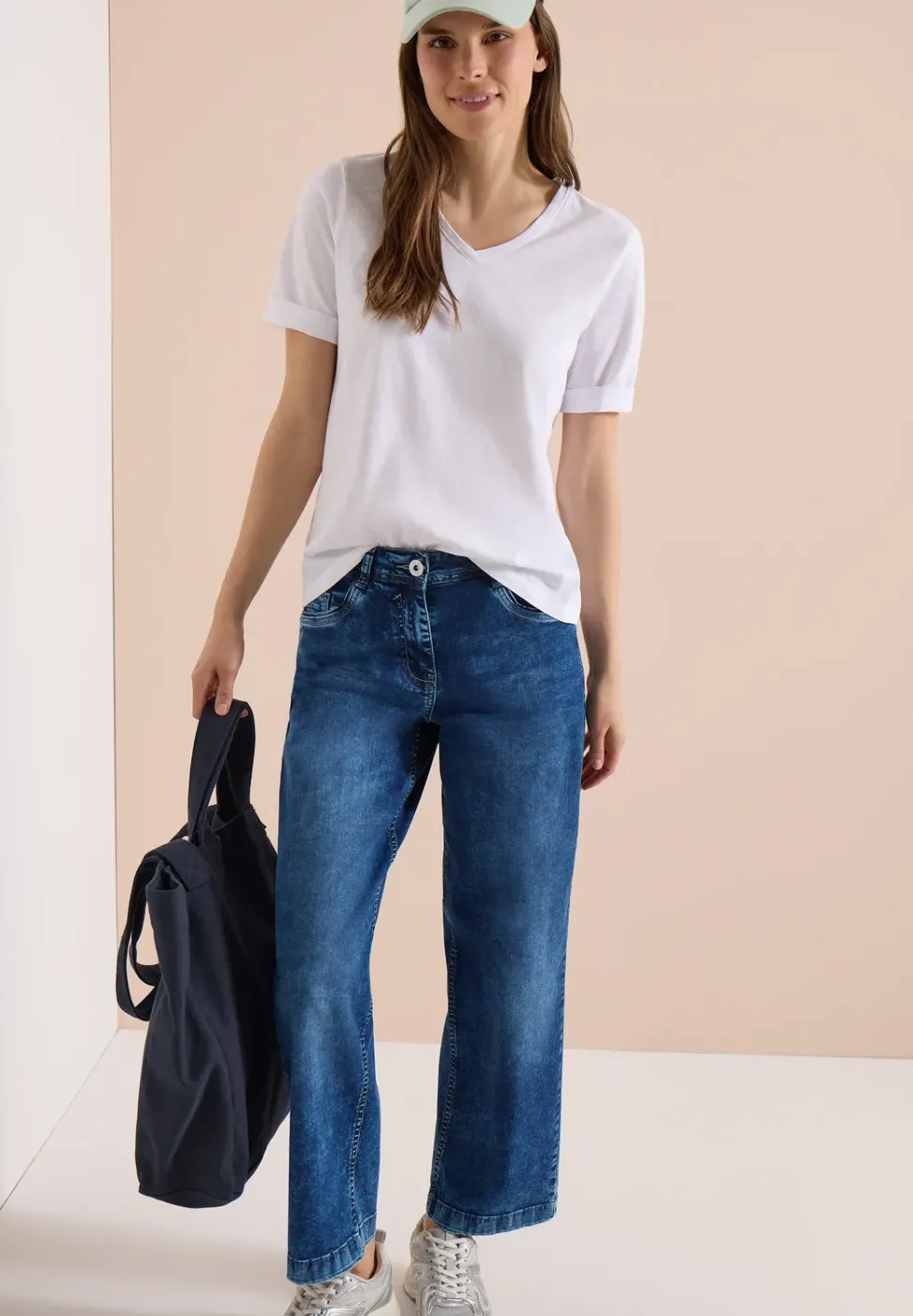 Jeans wide legs à taille haute et coupe ample