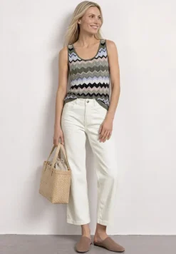 Jean taille haute coupe large en style ample