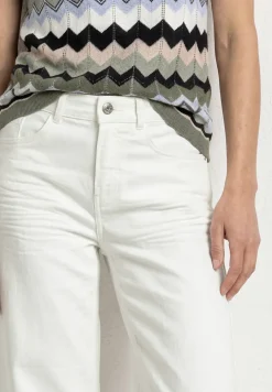 Jean taille haute coupe large en style ample