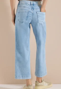 Jean 7/8 taille haute, coupe loose