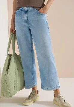 Jean 7/8 taille haute, coupe loose