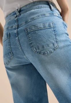 Jean 3/4 taille haute à jambes larges, coupe Slim Leg