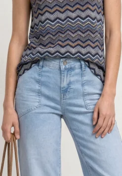 Jean taille moyenne Culotte en coupe loose