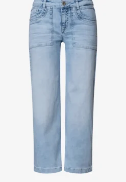 Jean taille moyenne Culotte en coupe loose