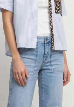 Jean taille moyenne Culotte en coupe loose