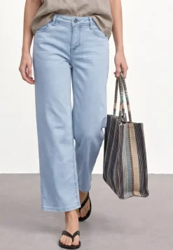 Jean taille moyenne à jambes larges, coupe loose