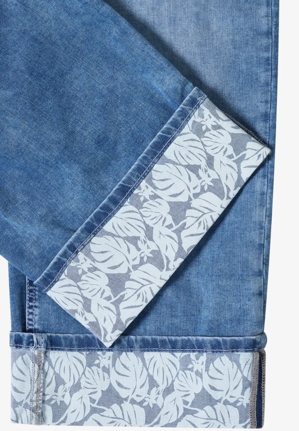 Jean 7/8 Wide Leg à revers