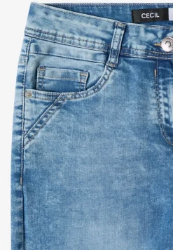Jean 7/8 wide leg, taille ajustée