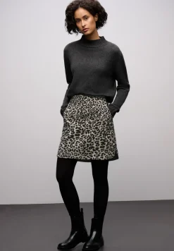 Jupe effet laine avec rivets