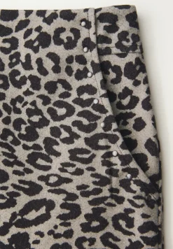Jupe effet laine avec rivets