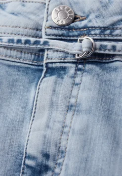 Jupe en jean longueur genou avec détail de ceinture