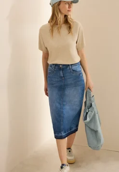 Jupe en jean midi